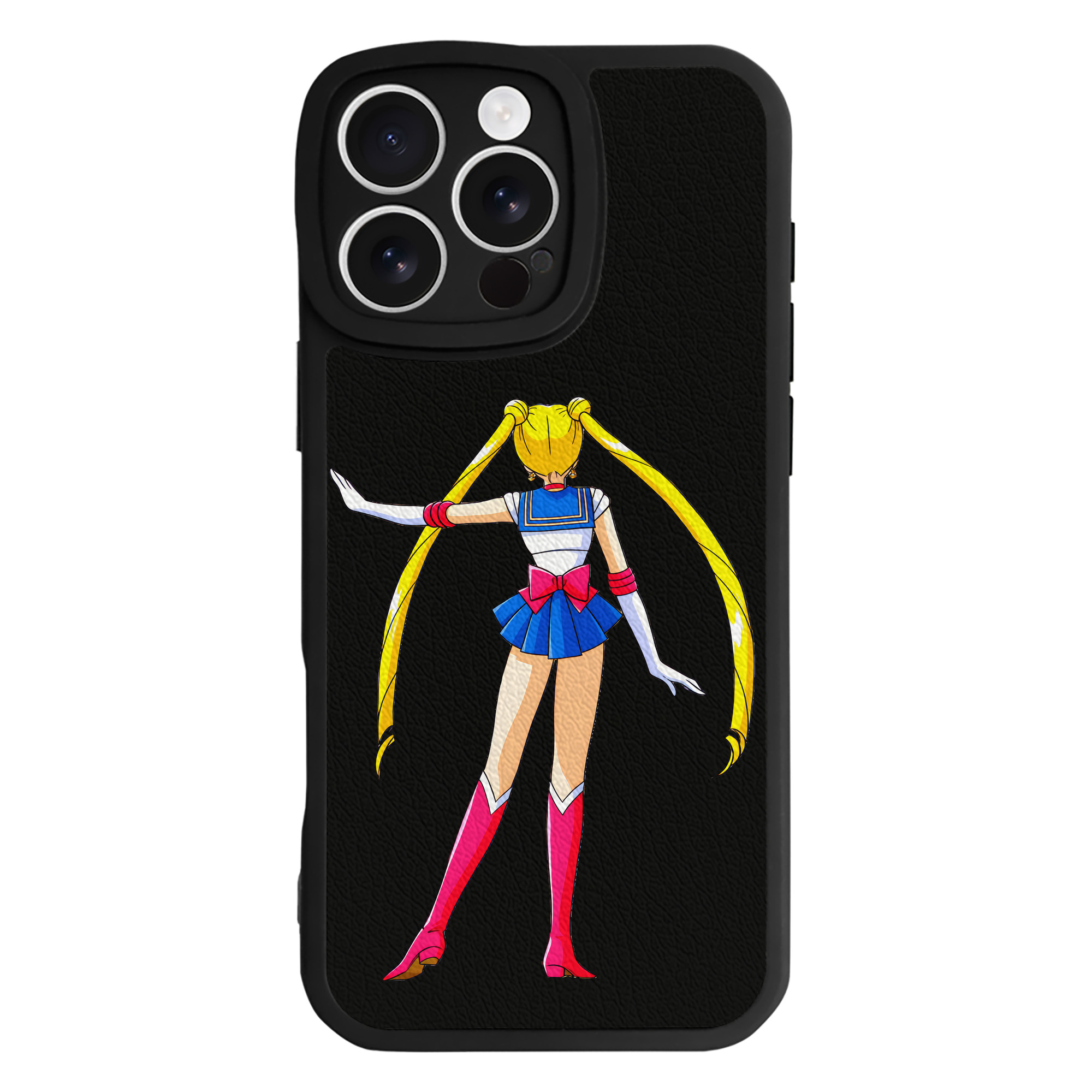 （画像用） 美少女戦士セーラームーン 月野 うさぎ つきの うさぎ Sailor Moon Tsukino Usagi 【iPhone 16シリーズ対応】シリコンスマホケース（レザー調） 材質：シリコン